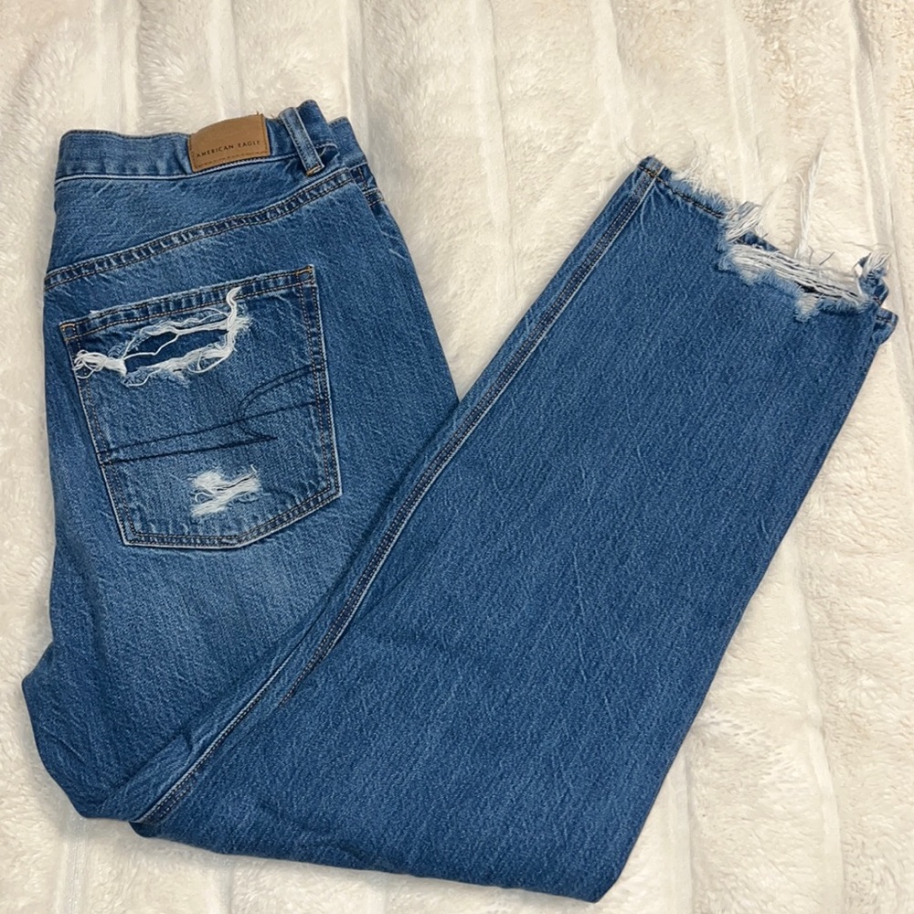 American Eagle Distressed Boyfriend Style Jeans